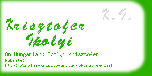 krisztofer ipolyi business card